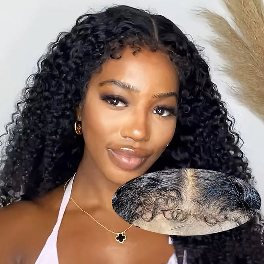 4C Edges 13x4 Water Wave HD Lace Front Human Hair Wig Pre Plucked Glueless Wig Transparent Lace Frontal Wig With Curly Baby Hair
