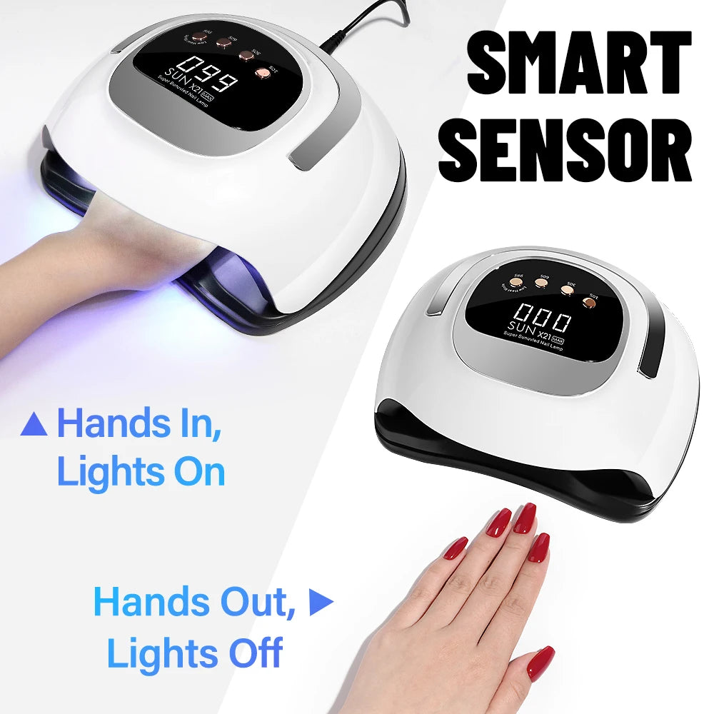 320W UV Light Dryer for Nails Gel Polish with 72 Lamp Beads 4 Timer Setting HD Display Screen Auto Sensor Professional Nail Lamp