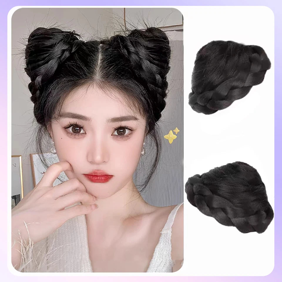 Synthetic Cat Ear Wig Bag Wig Women's Bun To Increase Hair Volume Fluffy Croissant Clip-on Newly Upgraded Ball Head Viralgem Store