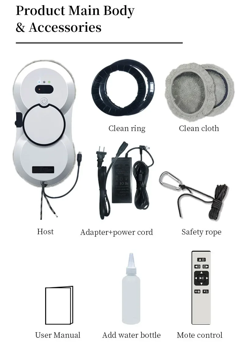 5600pa Window Cleaning Robot Household Intelligent Vacuum Remote Control Anti Fall Electric Window Washer Glass Cleaner Viralgem Store