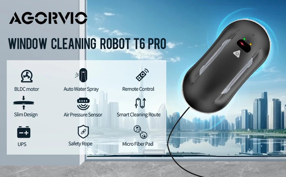 5600pa Window Cleaning Robot Household Intelligent Vacuum Remote Control Anti Fall Electric Window Washer Glass Cleaner Viralgem Store