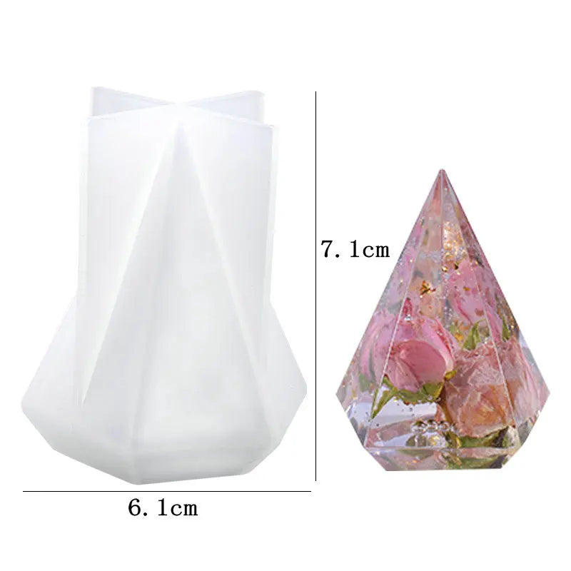 8Styles Ring Holder Cone Resin Molds Pyramid Silicone Mold for Resin Casting DIY Jewelry Ring Display Stand Candle Making Crafts
