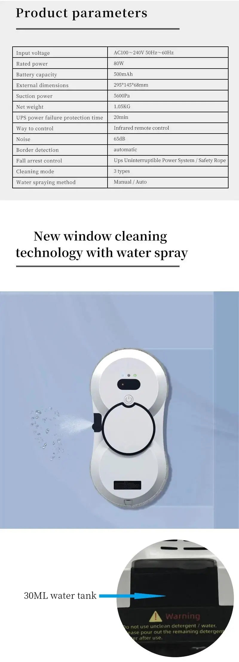 5600pa Window Cleaning Robot Household Intelligent Vacuum Remote Control Anti Fall Electric Window Washer Glass Cleaner Viralgem Store
