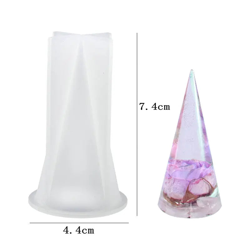 8Styles Ring Holder Cone Resin Molds Pyramid Silicone Mold for Resin Casting DIY Jewelry Ring Display Stand Candle Making Crafts