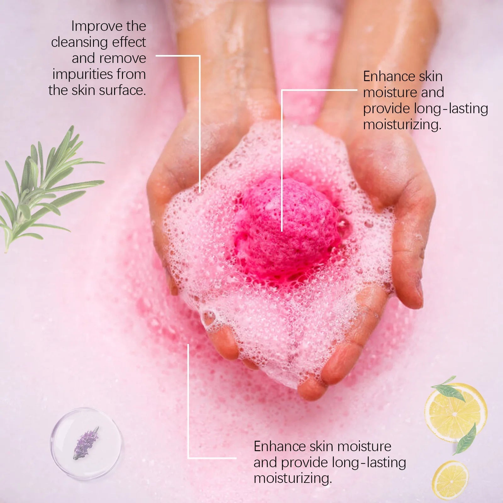 Wiieey 30gx6 Lasting Fragrance Bath Bomb Salt Nourish Floral Scent Body Wash Cleansing Spa Relaxing Exfoliating Skin Shower Ball Viralgem Store