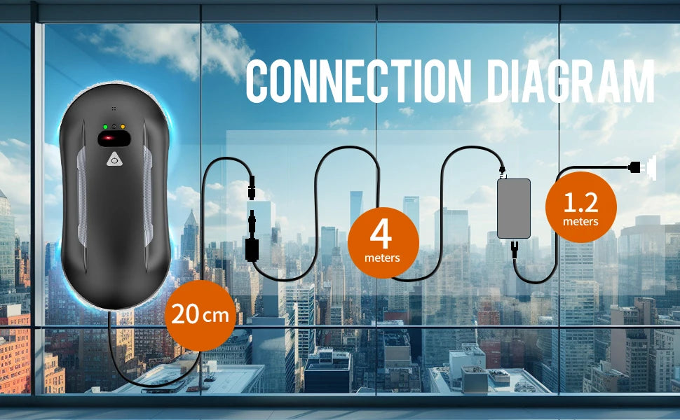 5600pa Window Cleaning Robot Household Intelligent Vacuum Remote Control Anti Fall Electric Window Washer Glass Cleaner Viralgem Store