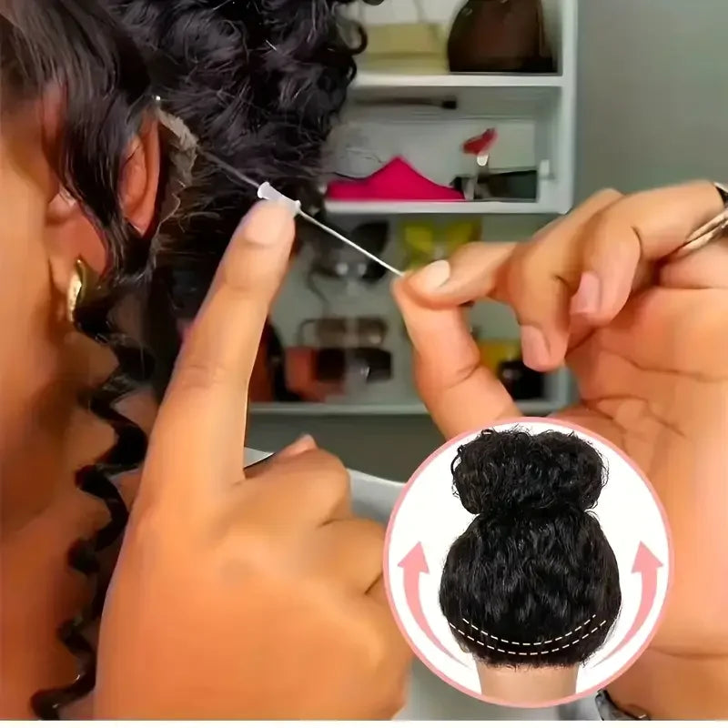 360° Full HD Lace Front Wig with Hidden Strap Human Hair 250% Pre Plucked & Cut Deep Water Deep Curly Voluminous Curly Texture