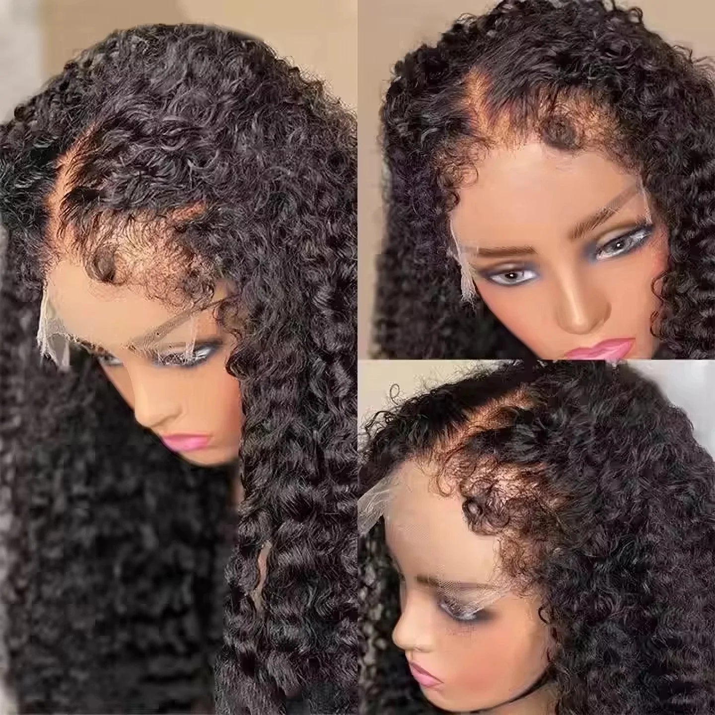 4C Edges 13x4 Water Wave HD Lace Front Human Hair Wig Pre Plucked Glueless Wig Transparent Lace Frontal Wig With Curly Baby Hair