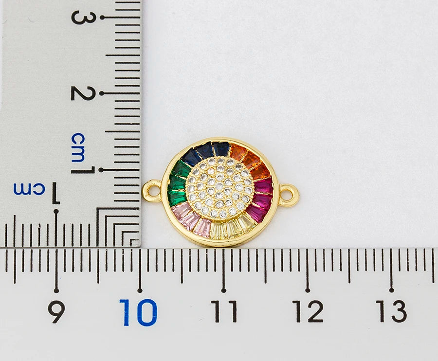 AIBEF Hot Sale Fashion Lovely Heart Rainbow Adjustable Bracelet Bangle Cubic Zircon Chain Bracelet Women Jewelry Birthday Gifts