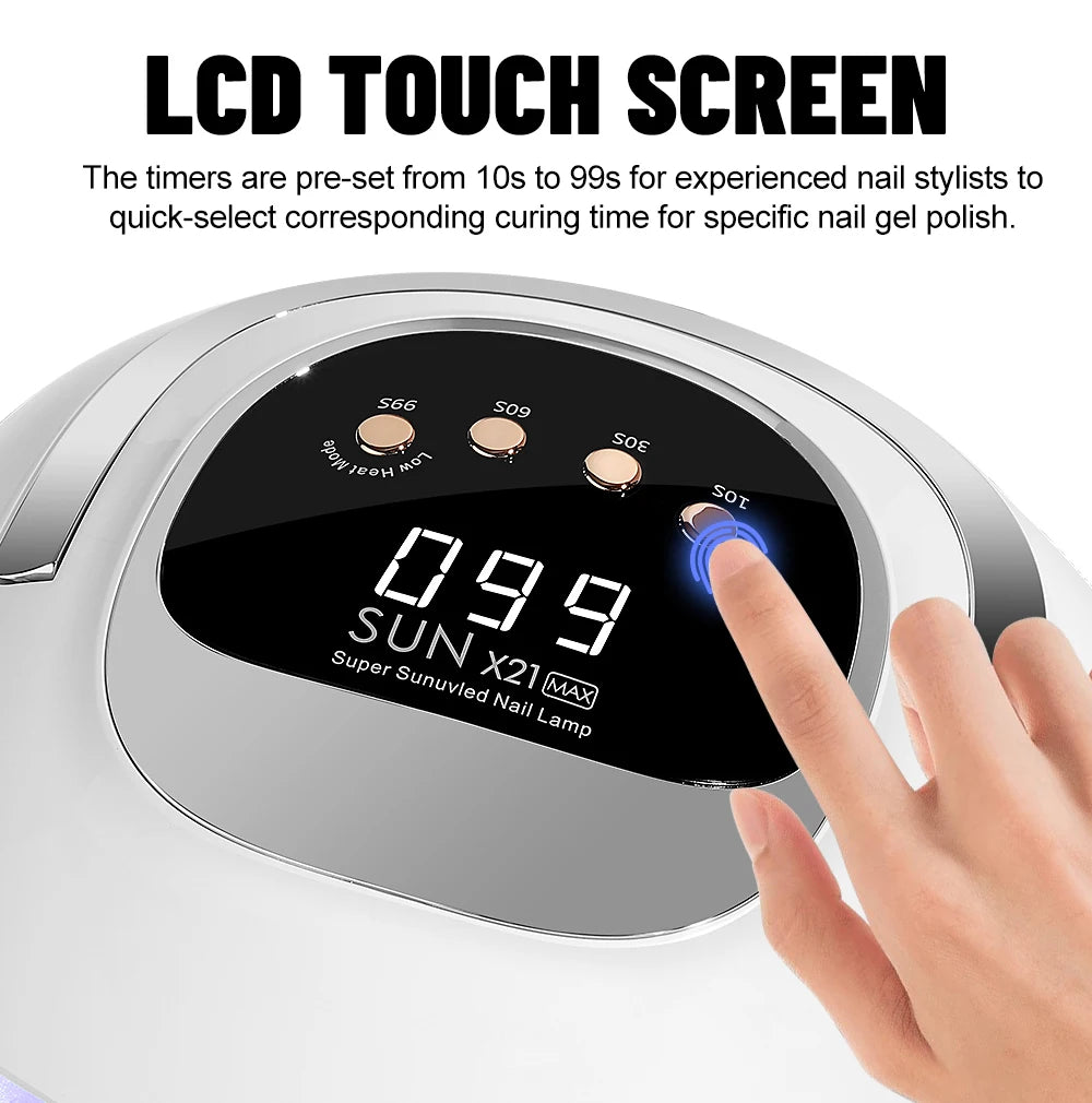 320W UV Light Dryer for Nails Gel Polish with 72 Lamp Beads 4 Timer Setting HD Display Screen Auto Sensor Professional Nail Lamp