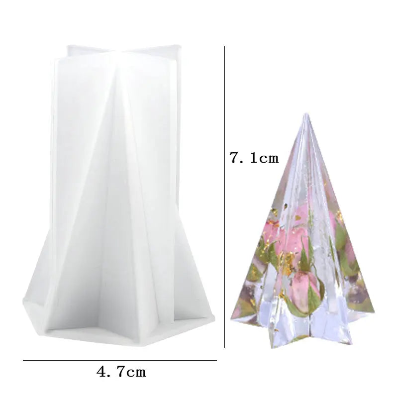 8Styles Ring Holder Cone Resin Molds Pyramid Silicone Mold for Resin Casting DIY Jewelry Ring Display Stand Candle Making Crafts