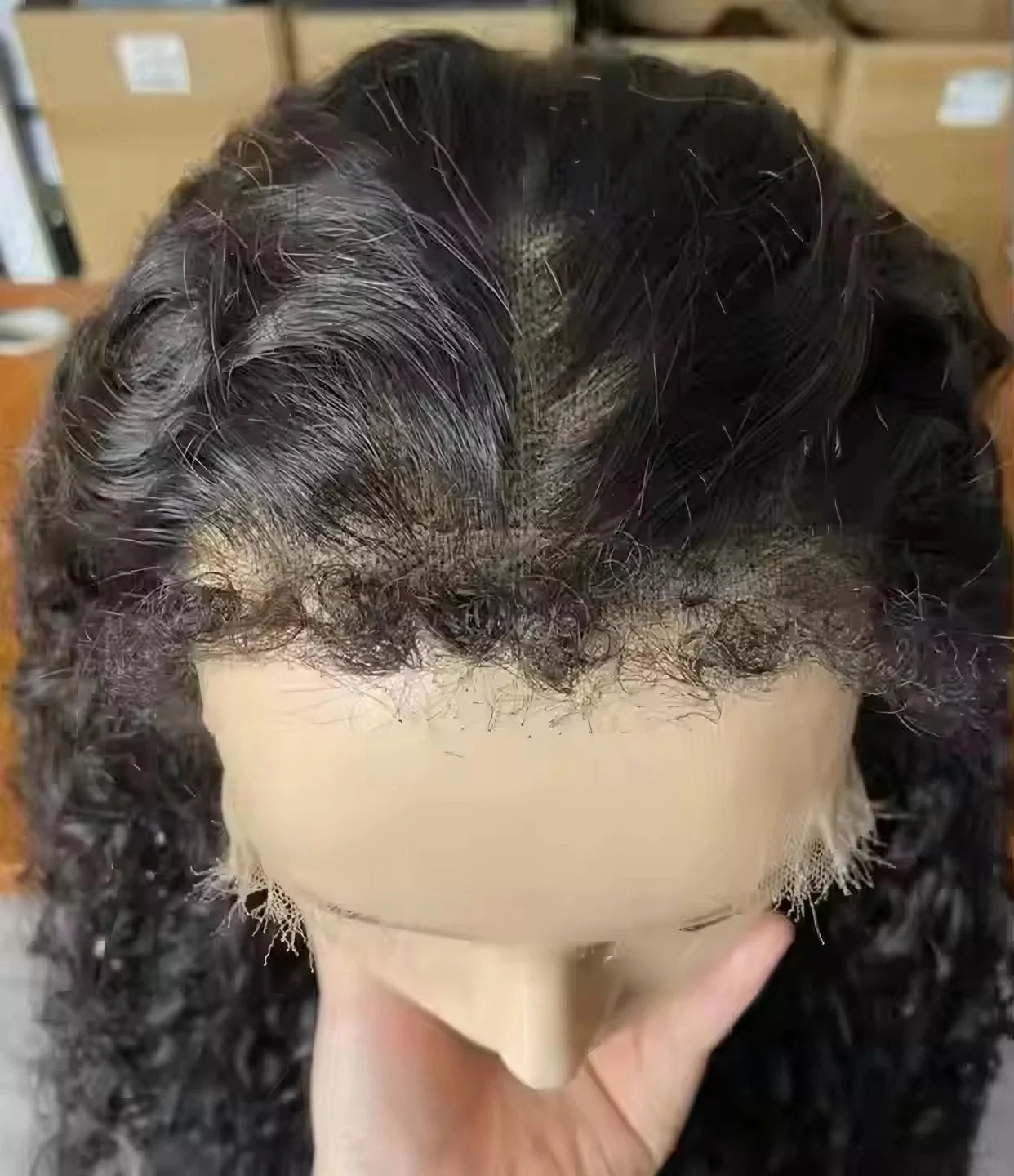 4C Edges 13x4 Water Wave HD Lace Front Human Hair Wig Pre Plucked Glueless Wig Transparent Lace Frontal Wig With Curly Baby Hair