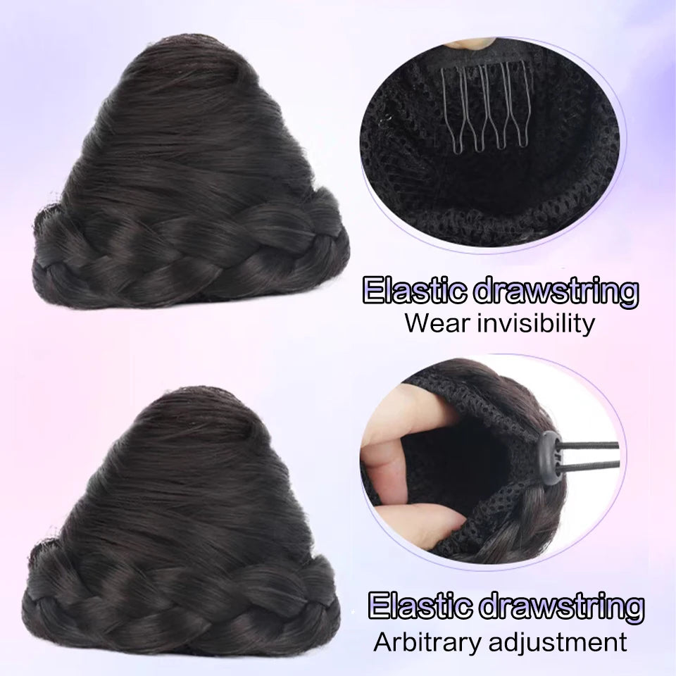 Synthetic Cat Ear Wig Bag Wig Women's Bun To Increase Hair Volume Fluffy Croissant Clip-on Newly Upgraded Ball Head Viralgem Store