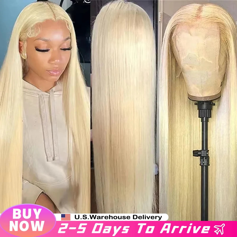 30 Inch 613Blonde 250Densit 13x6 HD Lace Front Wig Human Hair Straight Brazilian 13x4 Transparent Lace Human Hair Wigs For Women Viralgem Store
