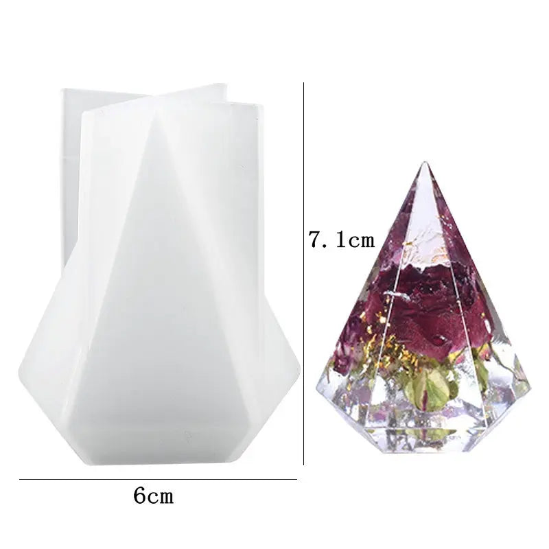 8Styles Ring Holder Cone Resin Molds Pyramid Silicone Mold for Resin Casting DIY Jewelry Ring Display Stand Candle Making Crafts