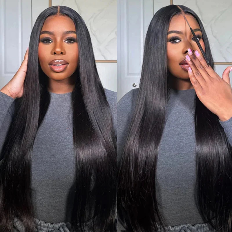 9x6 Pre Cut HD Lace Glueless Wigs Straight Virgin Human Hair Wigs 250% 13x6 Lace Front Wigs 3s Put On Go Straight Frontal Wigs Viralgem Store