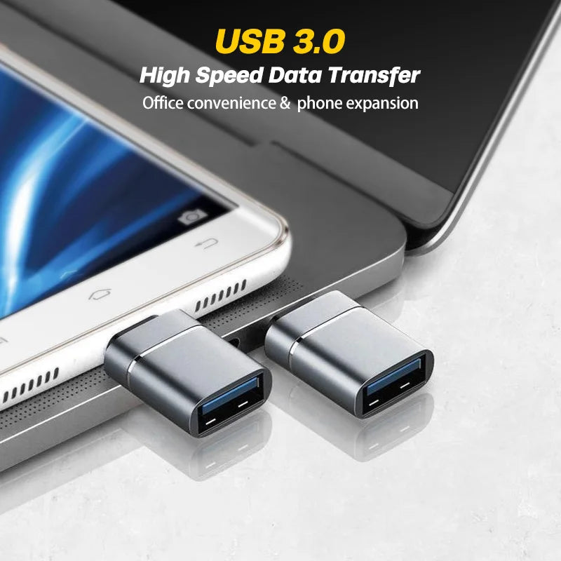 1/2PC Type C To USB 3.0 OTG Adapter USB C Male To USB Female Converter For Laptop Macbook Samsung Xiaomi USB C OTG Connector