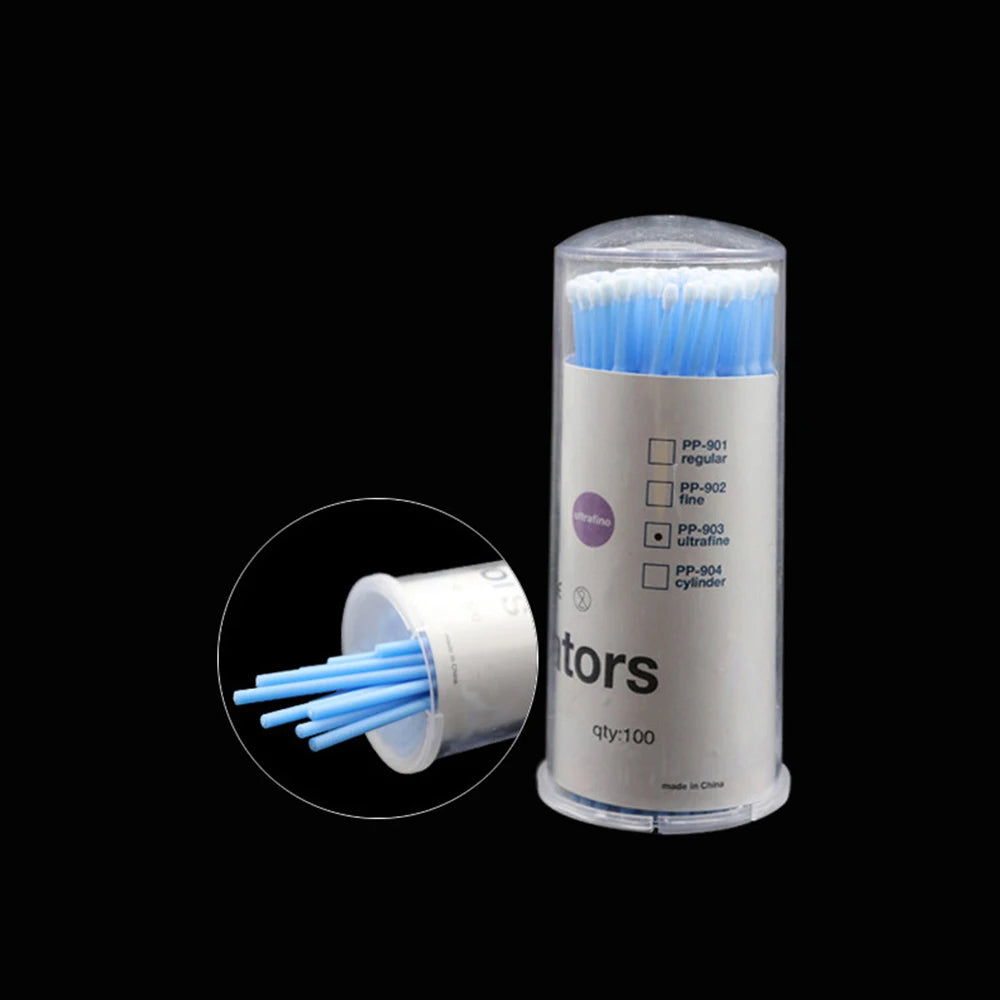 100pcs/lot Micro Brushes Make Up Eyelash Extension Disposable Eye Lash Glue Cleaning Brushes Free Applicator Sticks Makeup Tools