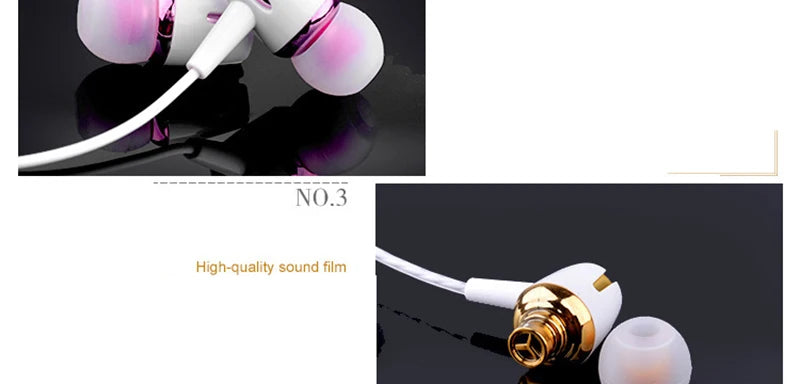 Universal 3.5mm Wired Noise Cancelling Stereo In-ear Earphone Phone Headset with Mic for Android Phone PC Music call Accessories