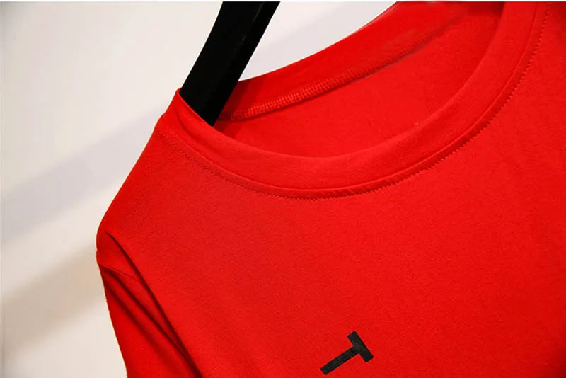 150Kg Plus Size Women's Summer Loose Letter T-Shirt Dress Bust 157cm 6XL 7XL 8XL 9XL 10XL Short-Sleeved O-Neck Dress Black Red