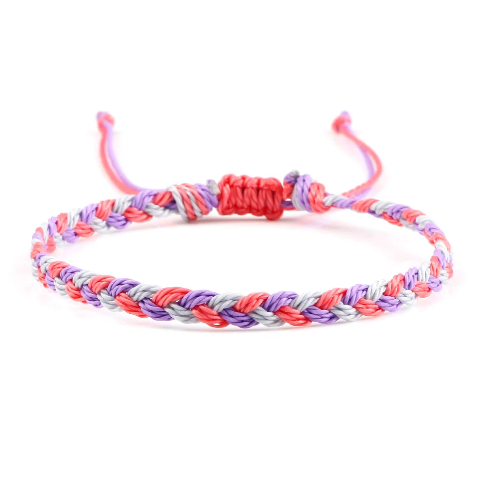 30Colors Bohemian Tibetan Bracelet & Bangle Women Men Handmade Waterproof Wax Thread Lucky Rope Christmas Jewelry Gift Bracelets