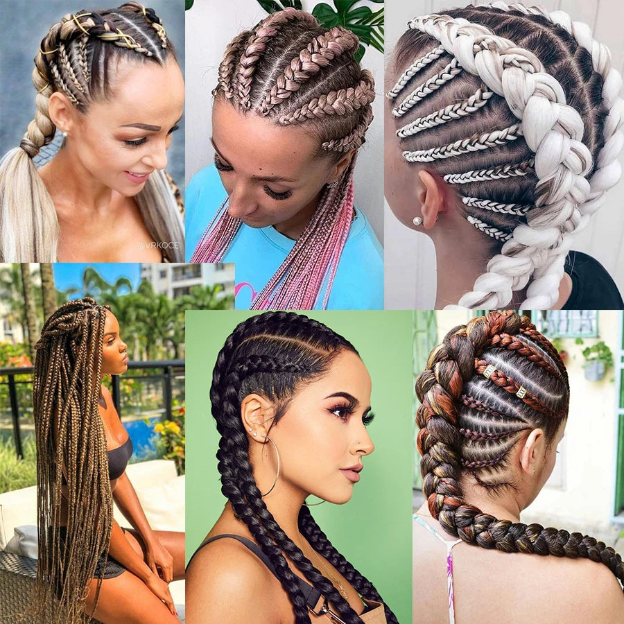 Super Long 165G 200cm Hair Synthetic Jumbo Braiding Hair Extension Heat Resistant Fiber African Ombre Jumbo Braid Hair Women Viralgem Store