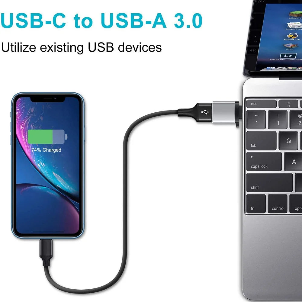 1/2PC Type C To USB 3.0 OTG Adapter USB C Male To USB Female Converter For Laptop Macbook Samsung Xiaomi USB C OTG Connector