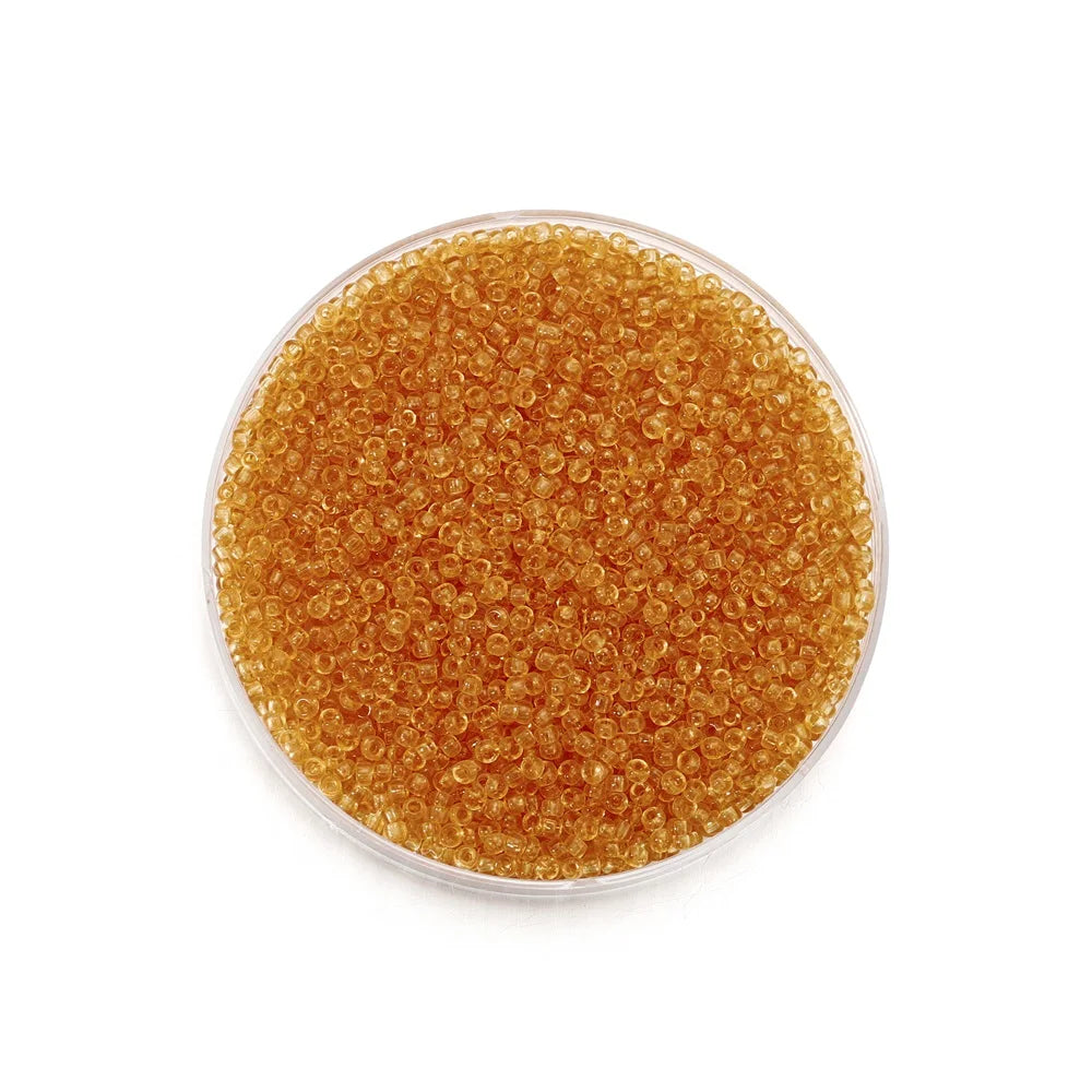 1000/1800Pcs 2mm Transparent Color Czech Glass Seed Beads Round Loose Beads for DIY Bracelet Earrings Jewelry Making Accessories