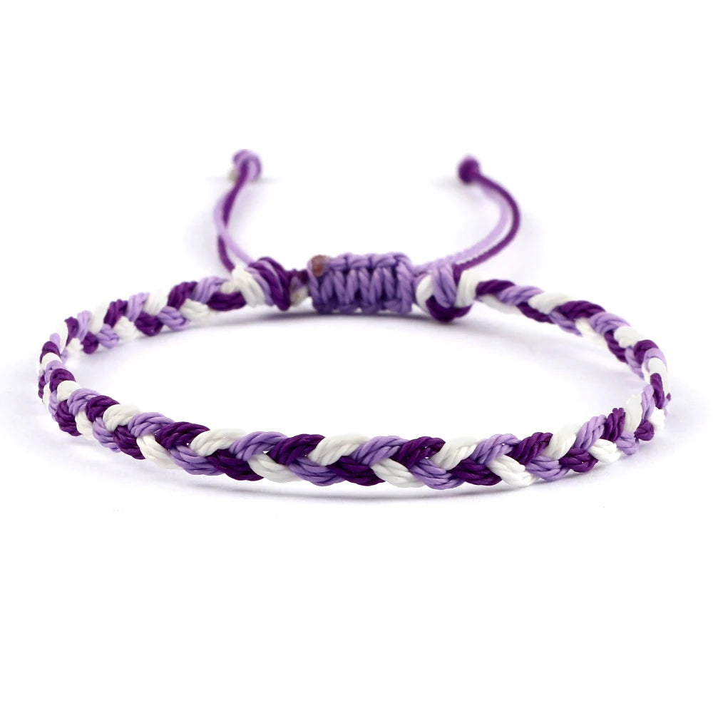 30Colors Bohemian Tibetan Bracelet & Bangle Women Men Handmade Waterproof Wax Thread Lucky Rope Christmas Jewelry Gift Bracelets