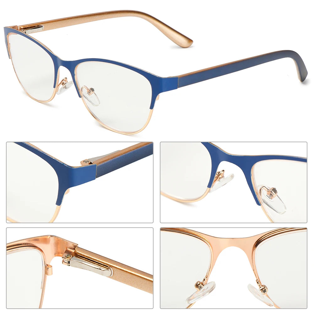 1PC Retro Half Frame Reading Glasses Unisex High-definition Hyperopia Eyewear Magnification Presbyopic Eyeglasses +1.0~+3.5