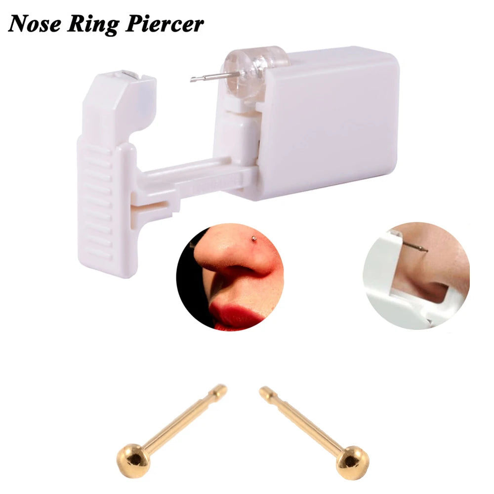 1 Unit Disposable Safe Sterile Piercing Unit For Gem Nose Studs New Generation More Safe Nose Piercing Gun Piercer Machine Kit