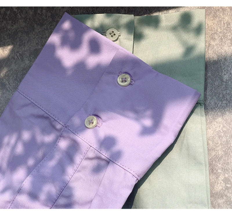 100% Cotton Women's Shirt 2024 Autumn New Solid Color Button Turn-Down Collar Long-Sleeved Casual Loose Ladies OL Shirts Viralgem Store