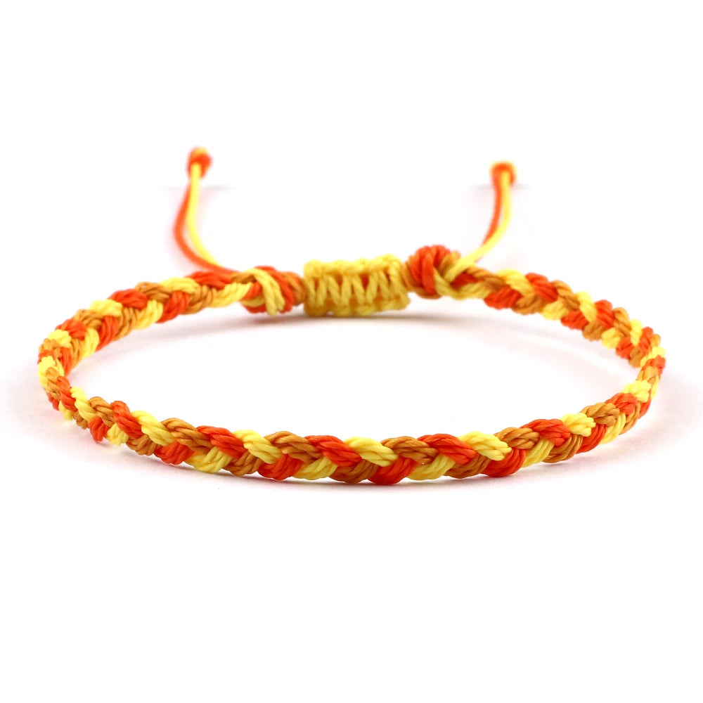 30Colors Bohemian Tibetan Bracelet & Bangle Women Men Handmade Waterproof Wax Thread Lucky Rope Christmas Jewelry Gift Bracelets