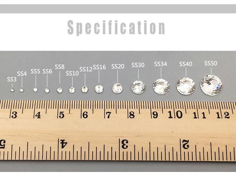 Super Shiny 3D Glass 16 Cut Facets 2088 Flatback Swarovsky DIY Nails Rhinestones Art Decoration Manicure Top Crystal Stones Gems