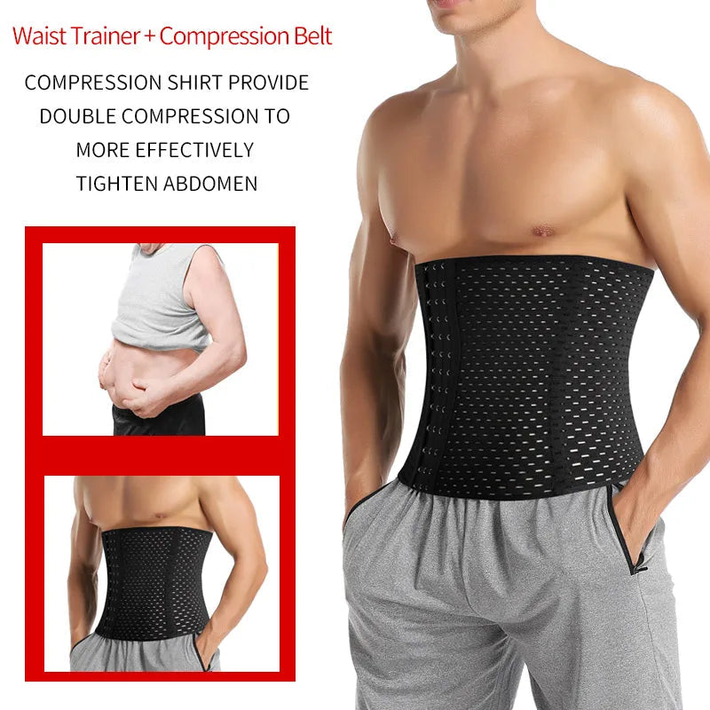 Waist Trainer Shapers Corset for Men Abdomen Reducer Slimming Belt Shapewear High Compression Modeling Strap Workout Girdle Faja Viralgem Store