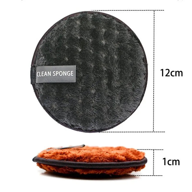 3Pcs Makeup Remover Pads Microfiber Reusable Face Towel Make-up Wipes Cloth Washable Cotton Pads Skin Care Cleansing Puff