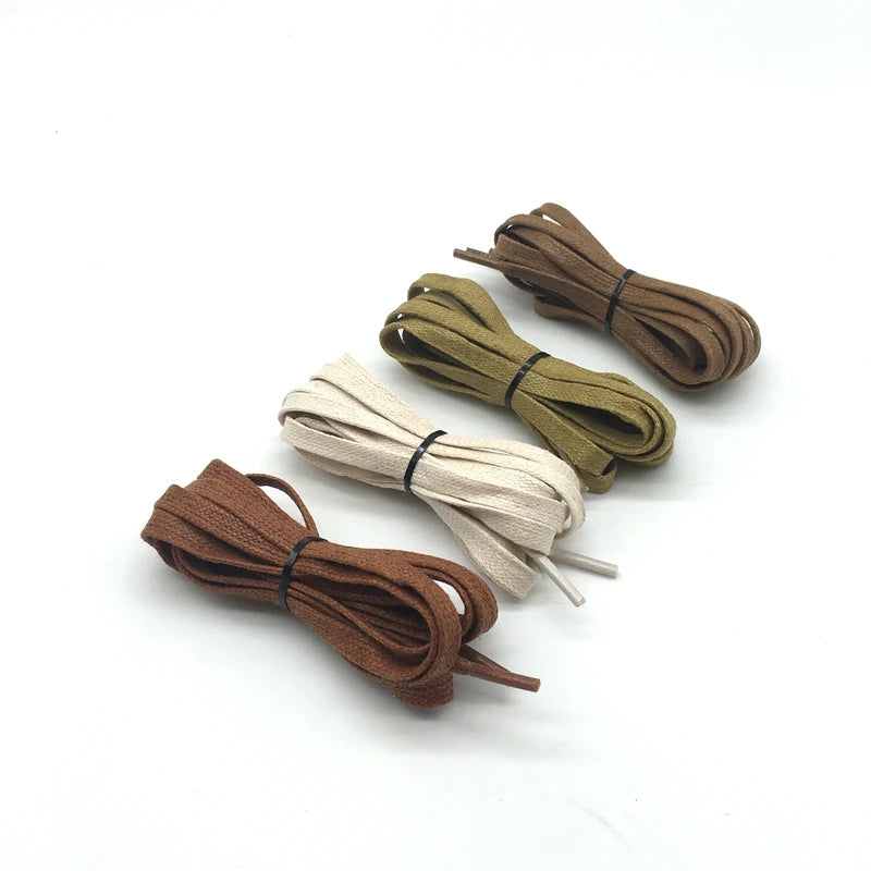 Waxed Flat Shoelaces Leather Waterproof Casual Shoe Laces Unisex Boots Shoelace Length 60 80 100 120 140 160 180CM Shoe Lace