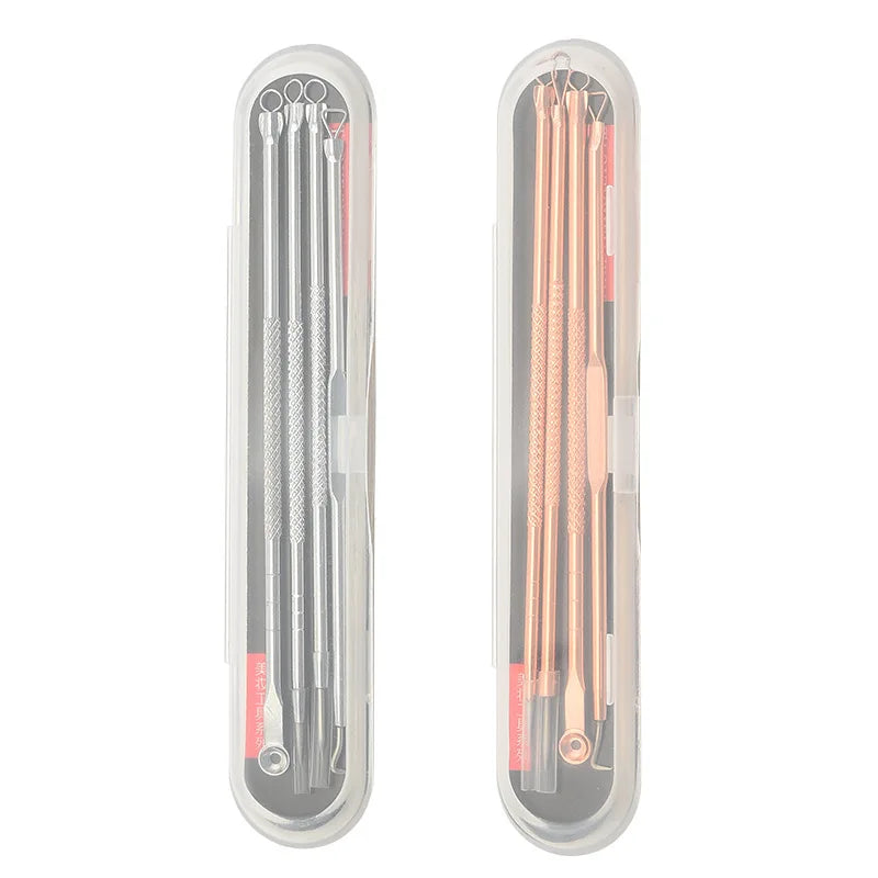 4Pcs Blackhead Black Spot Acne Comedone Pimple Blemish Remover Skin Care Women Beauty Acne Treatment Pore Cleanser Needle Hook Viralgem Store