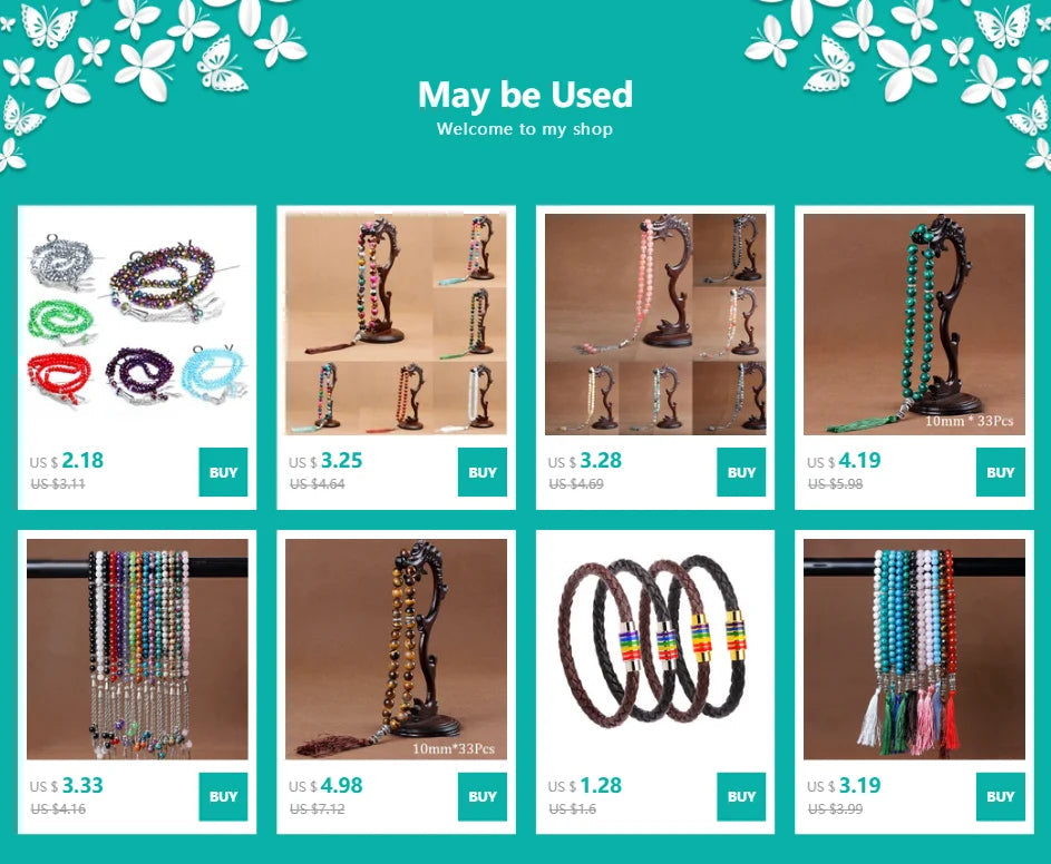 10mm Natural Round Beads Turquoises Tassel Pendant Quartz Stone Bead 33 Prayer Beads Islamic Muslim Tasbih For Women Men Viralgem Store