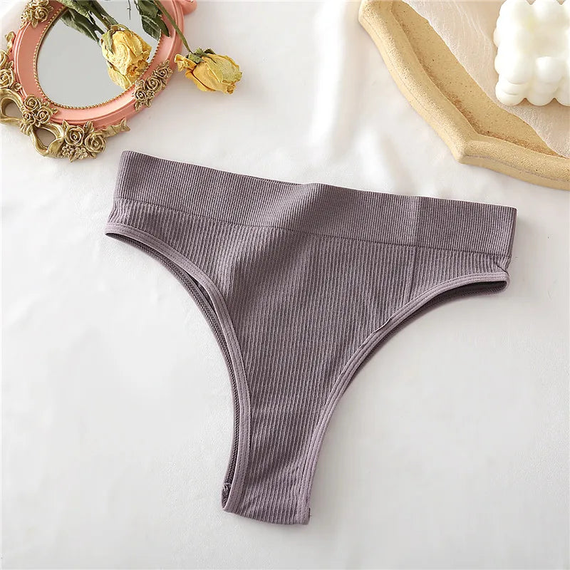2021 New High Waisted Seamless Panties Women Underwear Sexy Female Underpants Comfortable Thongs Women Cotton Briefs S-XL Viralgem Store