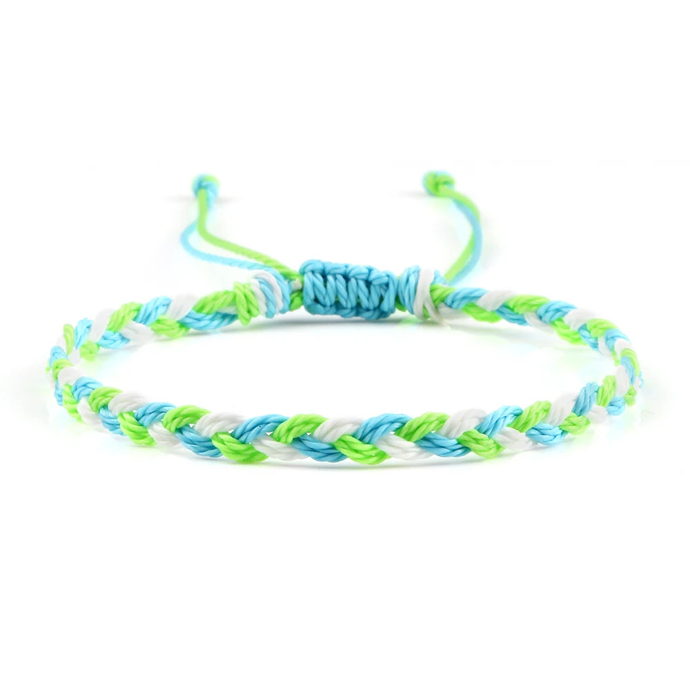 30Colors Bohemian Tibetan Bracelet & Bangle Women Men Handmade Waterproof Wax Thread Lucky Rope Christmas Jewelry Gift Bracelets