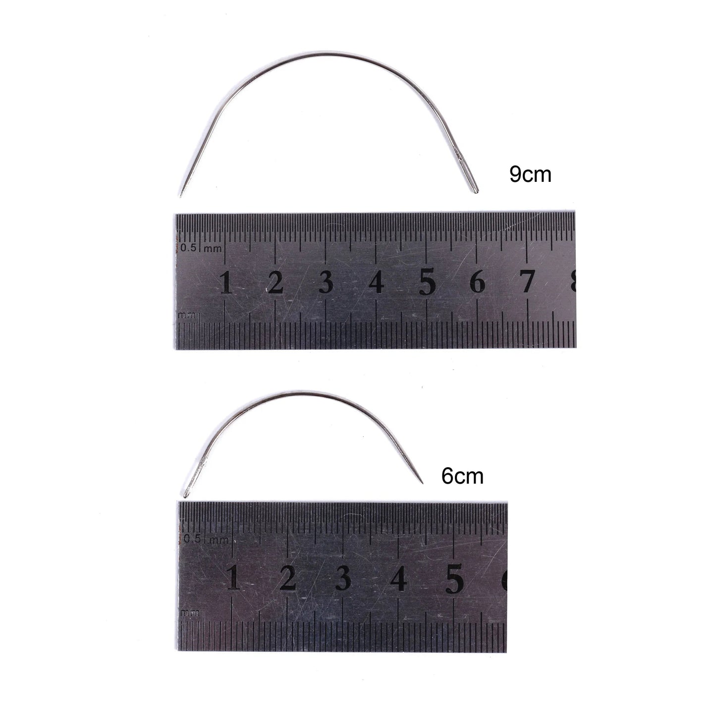 24 pcs/bag Large 9cm 6cm C Shape Curved Needles Wig making crochet braids ventilating Hair weaving needle Viralgem Store