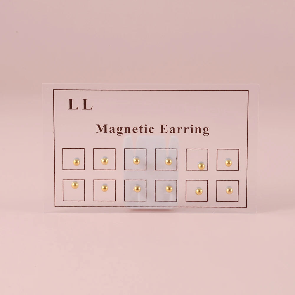 12PCS/Card Fake Cheater Non Pierced Magnet Ear Tragus Cartilage Lip Labret Stud Nose Ring  Jewelry Magnetic Earring Viralgem Store