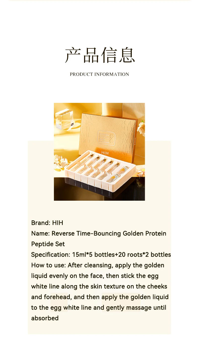 24K Gold Face Serum Active Collagen Silk Thread Facial Skin Care Essence Anti-Aging Smoothing Firming Moisturizing Hyaluronic Viralgem Store