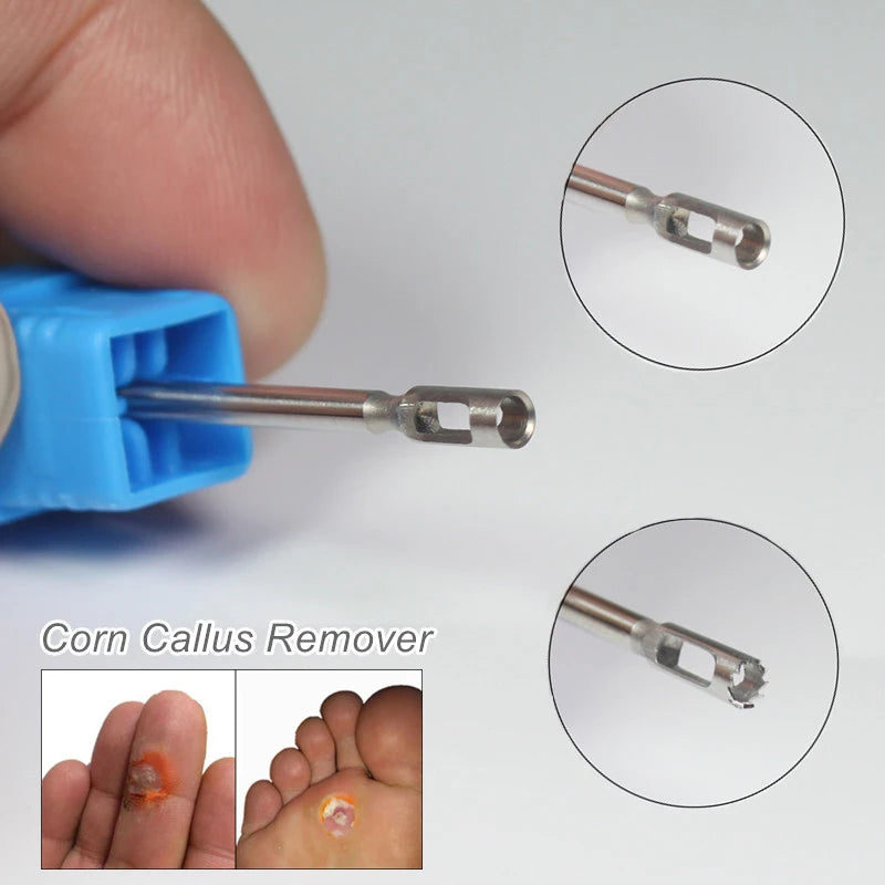 Stainless Steel Pedicure Drill Bit Clavus Corn Remover Medical Cuticle Cutter For Pedicure Drill Rotary Burr Bit Foot Care Tools
