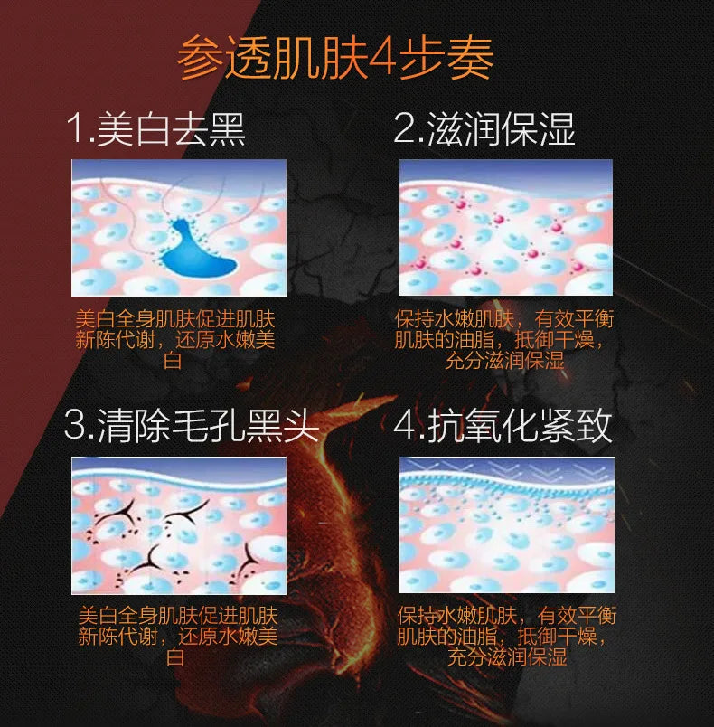 Volcanic Mud Shower Gel 260ml Whole Body Wash Skin Whitening Deep Clean Skin Moisturizing Exfoliating Body Care Bath Gel Oil