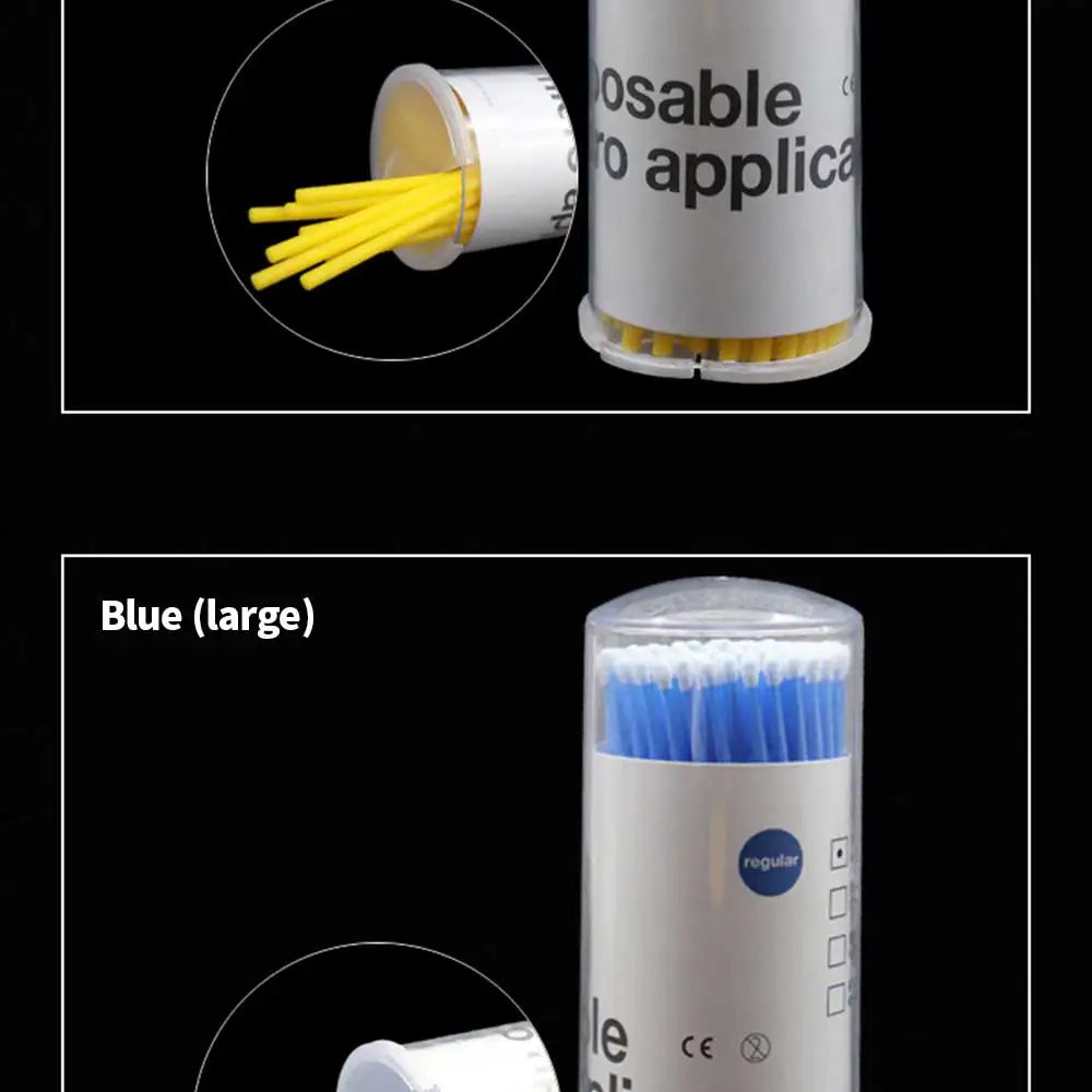 100pcs/lot Micro Brushes Make Up Eyelash Extension Disposable Eye Lash Glue Cleaning Brushes Free Applicator Sticks Makeup Tools