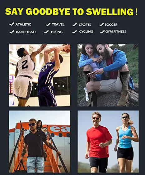 Women Men Compression Socks Cat Dog Animal Prints High Stockings Running Compression Stockings 20-30mmhg Sports Socks