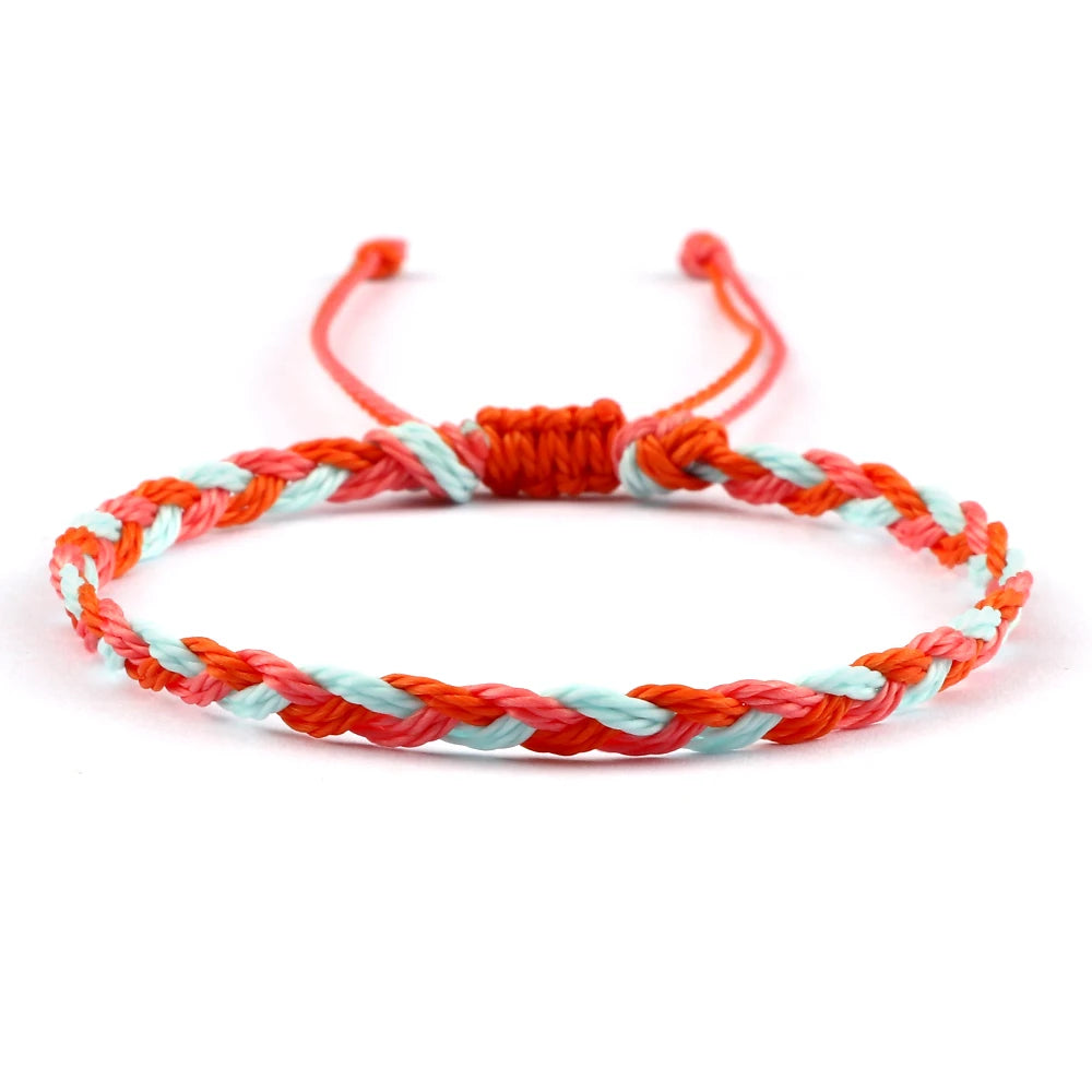 30Colors Bohemian Tibetan Bracelet & Bangle Women Men Handmade Waterproof Wax Thread Lucky Rope Christmas Jewelry Gift Bracelets