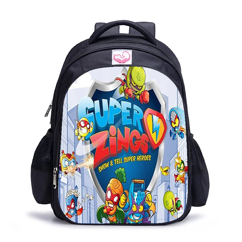 16 Inch Super Zings Children School Bags Orthopedic Backpack Kids School Boys Girls Mochila Infantil Catoon Bags Gift